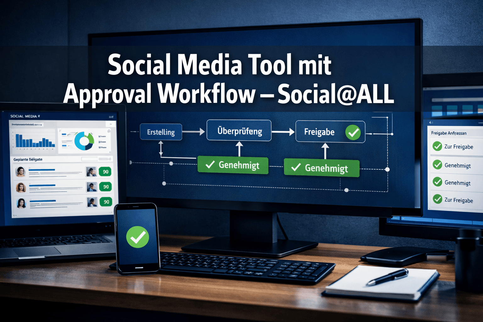 Social Media Tool mit approval workflow - Social@ALL